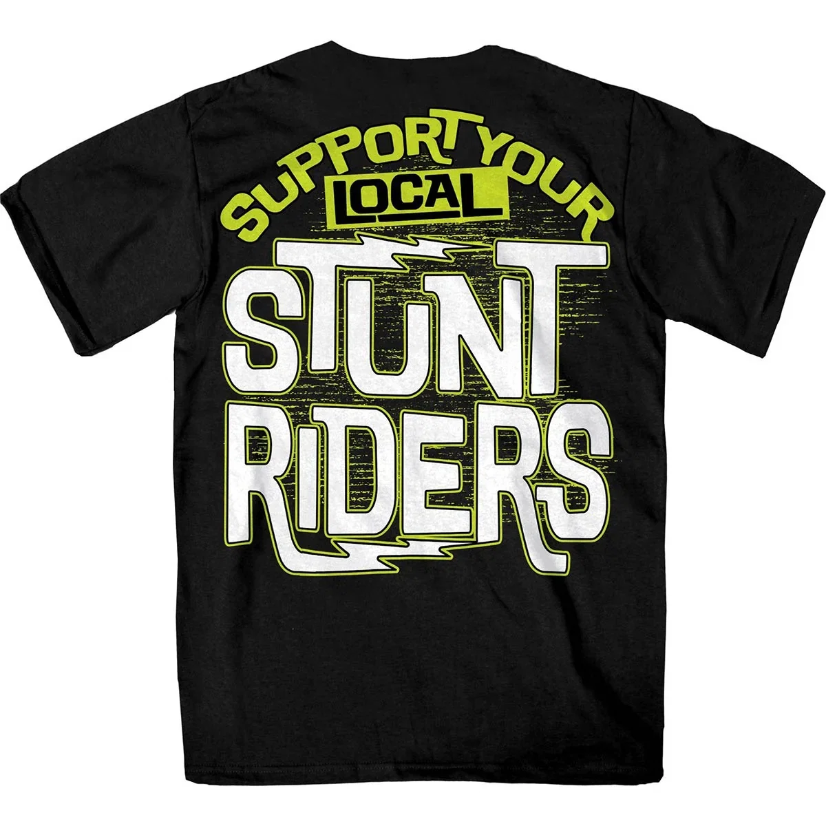 Image of Hot Leathers GMD1521 Men's Black Support Your Local Stunt Riders T-Shirt