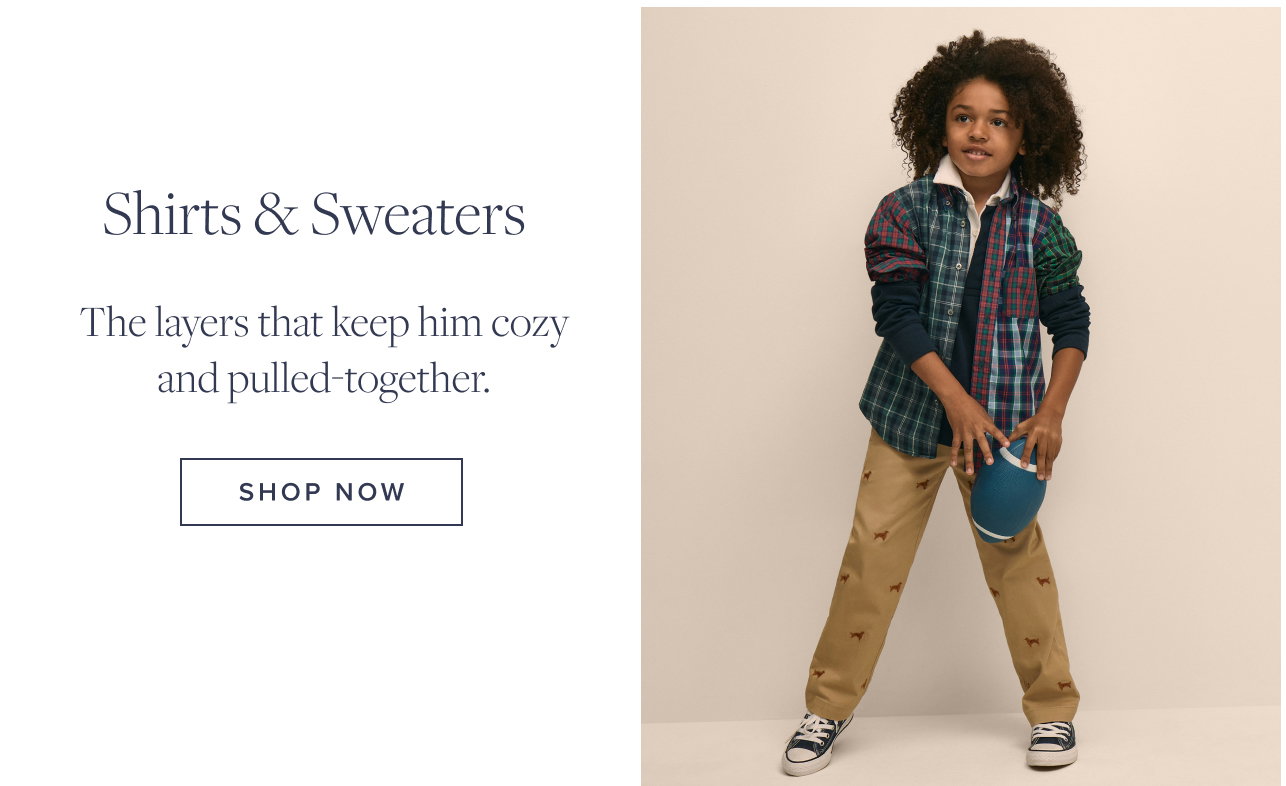 Shirts and Sweaters Shop Now