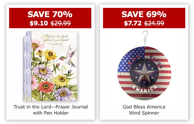 Trust in the Lord Prayer Journal | God Bless America Wind Spinner