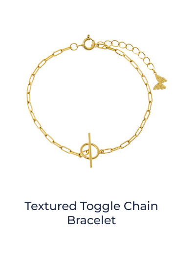 Textured Toggle Chain Bracelet