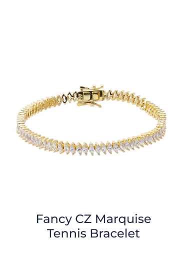Fancy CZ Marquise Tennis Bracelet