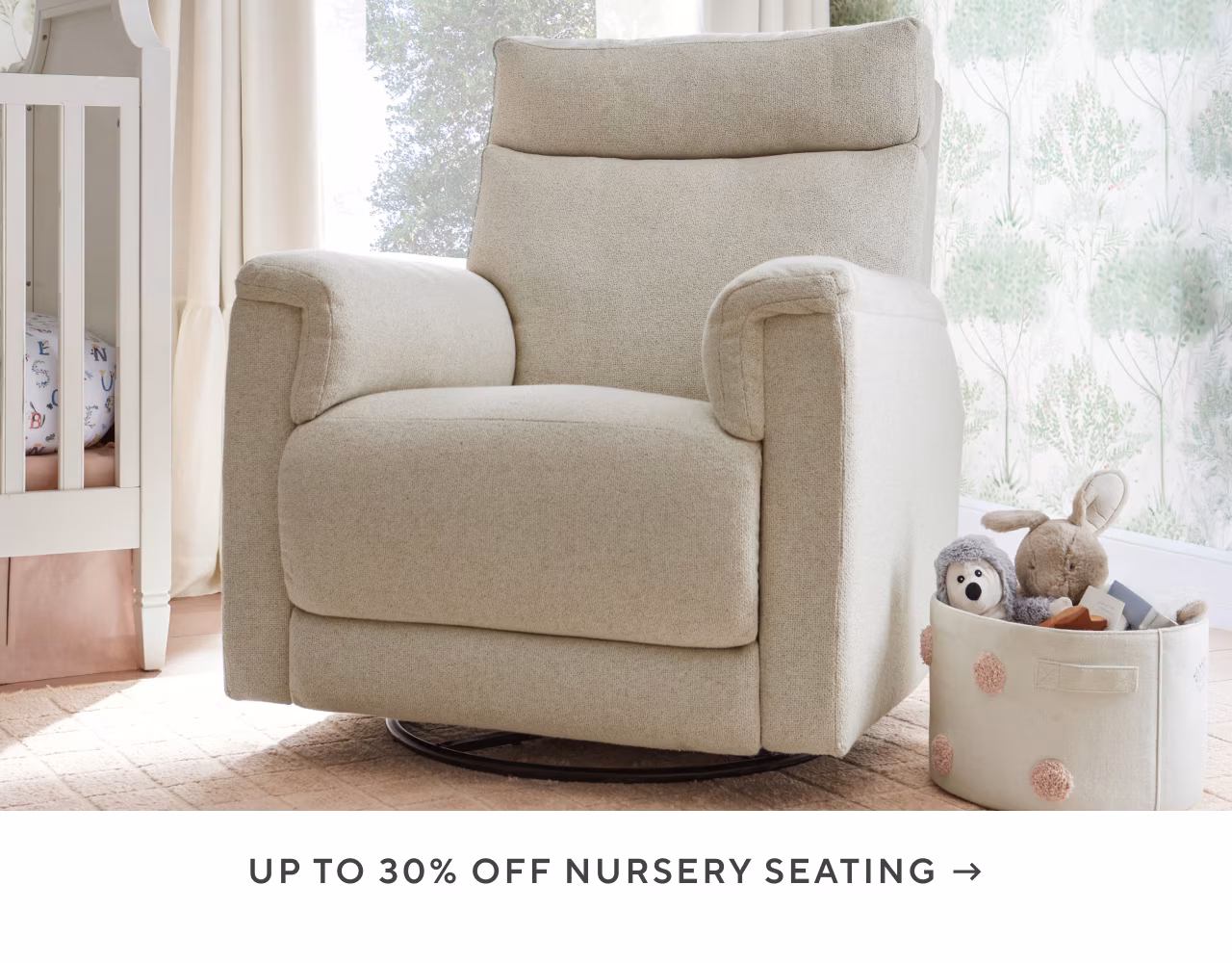 up to 30% off nursery seating