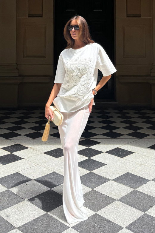 Willow Crochet Cotton Tee