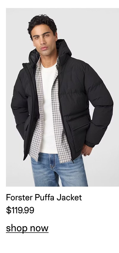 Black Forster Puffa Jacket
