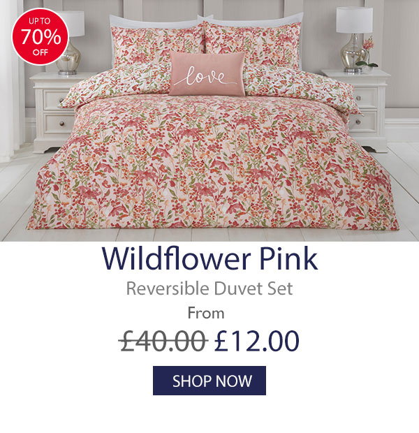 Wildflower Pink Reversible Duvet Set