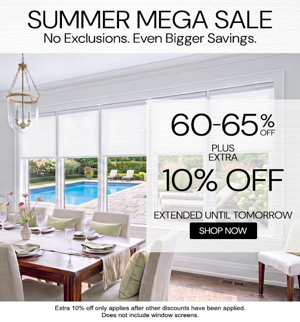 Enjoy 60-65% + EXTRA 10% OFF everything. No Exclusions. No Minimums. Free shipping. Extended until tomorrow. Free samples. Perfect Fit Guarantee.