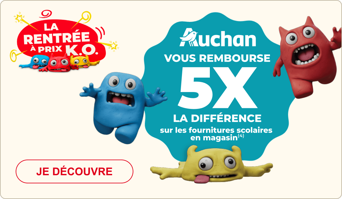 Garantie prix - Remboursement 5 fois la différence sur les fournitures scolaires