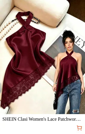 SHEIN Clasi Women s Lace Patchwork...