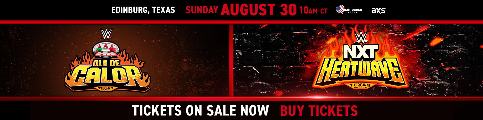 NXT Heatwave + AAA Tickets on sale now