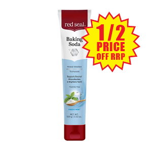 Red Seal Toothpaste Baking Soda +HAP 100g 1/2 price off RRP at Chemist Warehouse sale ends 5 August 2026