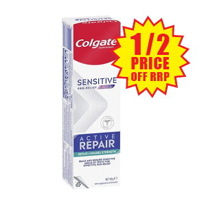 Colgate Toothpaste Sensitive ProRelief Active Repair + Enamel 110g 1/2 price off RRP at Chemist Warehouse sale ends 5 August 2026