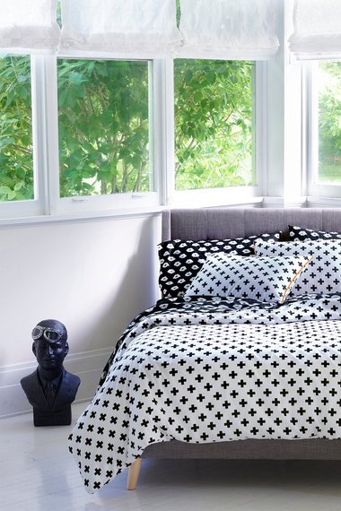 Black 'Umbria' Duvet Cover Set