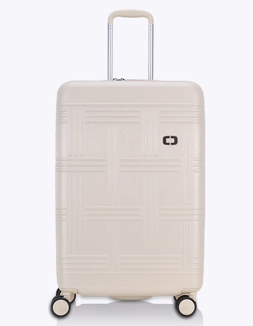 Rise Checked Hardside Luggage in Vanilla
