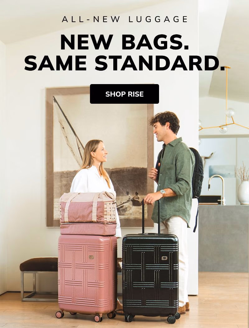 Rise Luggage in Black and Mahogany Rose