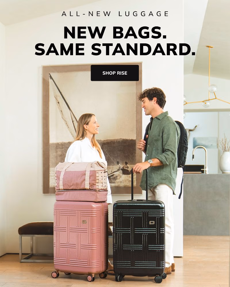 Rise Luggage in Black and Mahogany Rose
