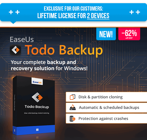 EaseUs Todo Backup Home | Your complete backup and recovery solution for Windows!