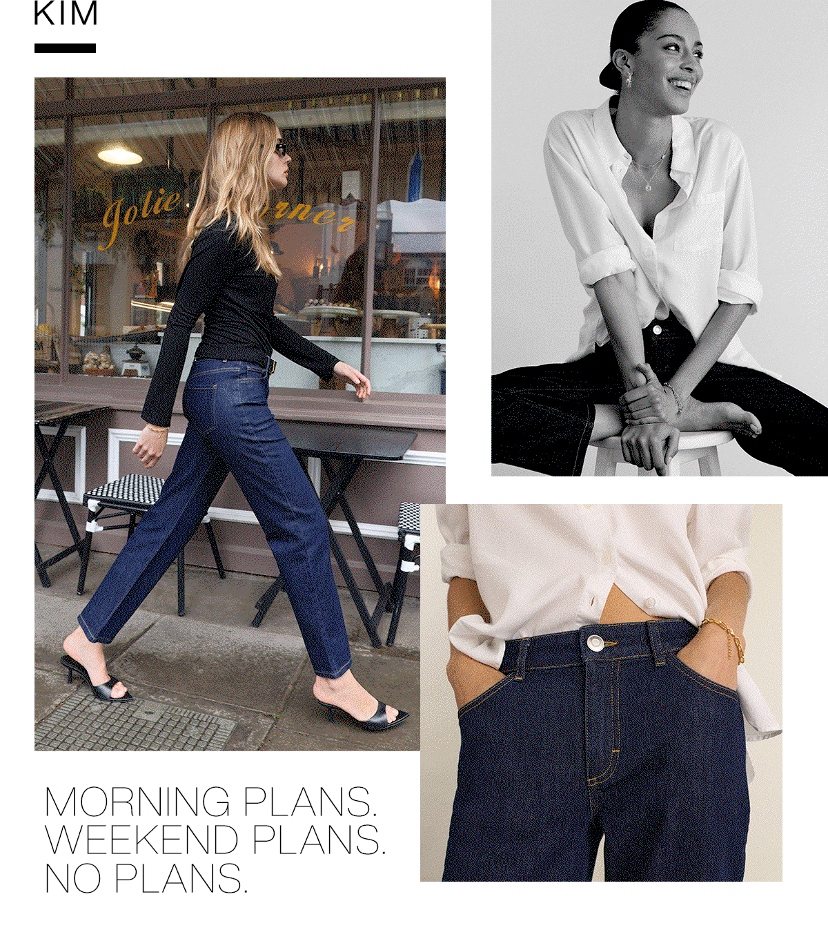 Kim Straight Leg Mid Rise Jeans