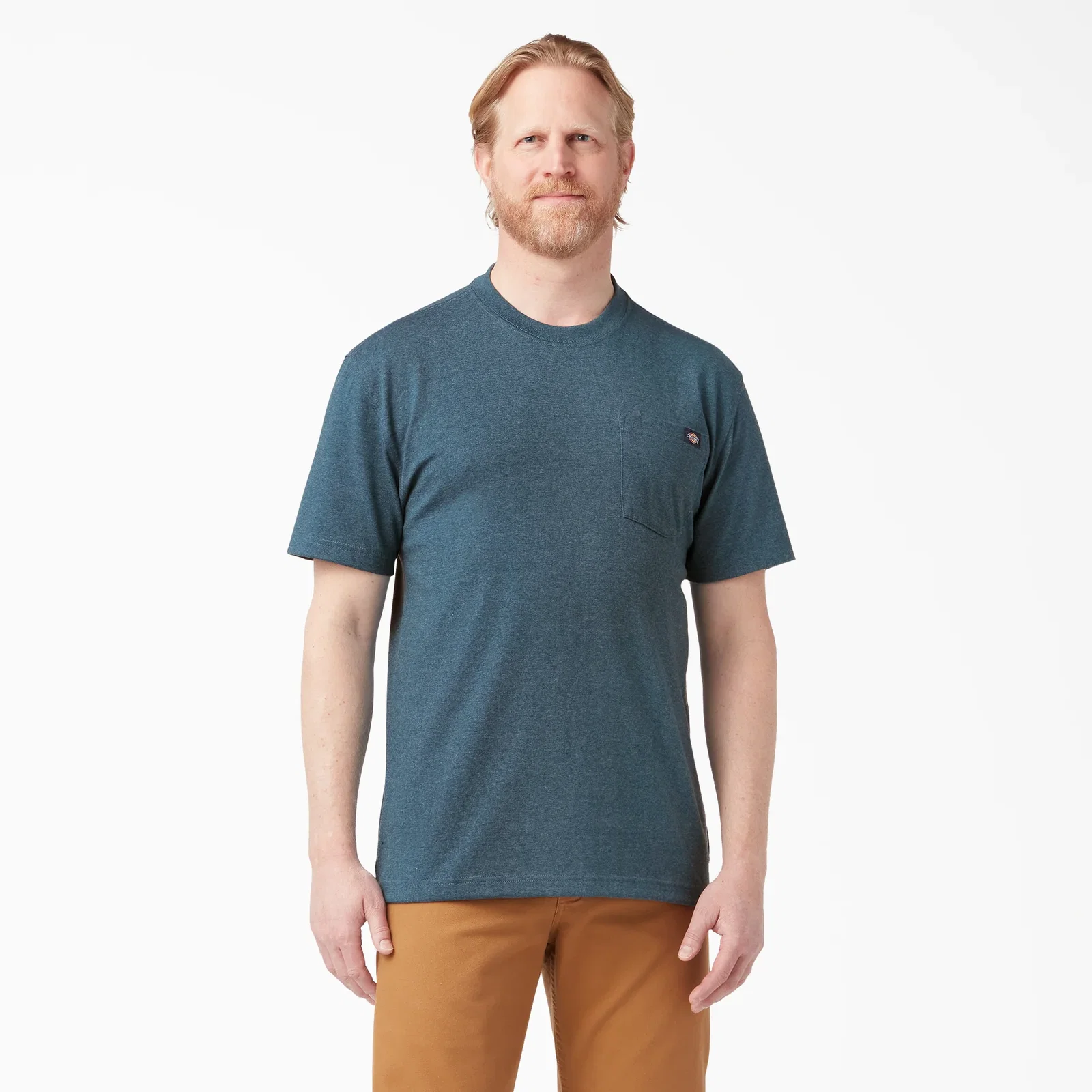Image of Heavyweight Heathered Short Sleeve Pocket T-Shirt