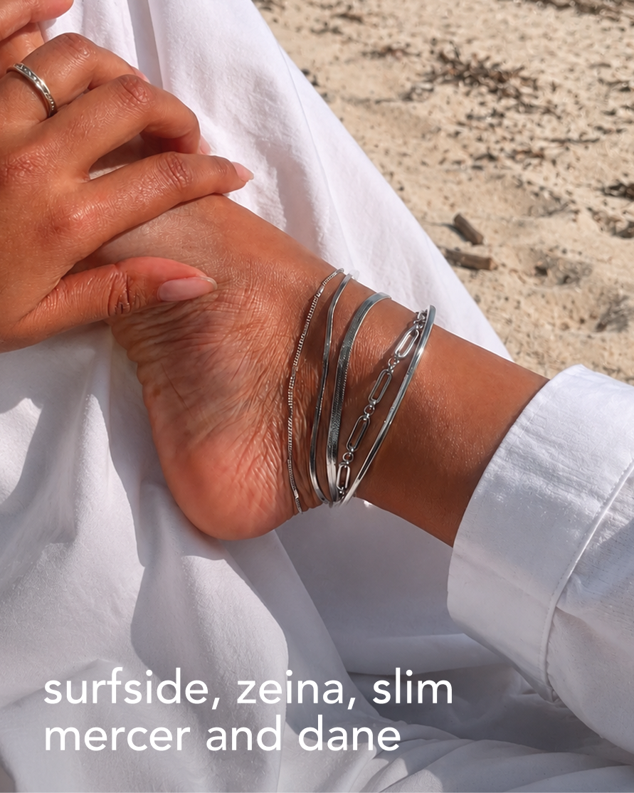 slim mercer surfside dane anklet