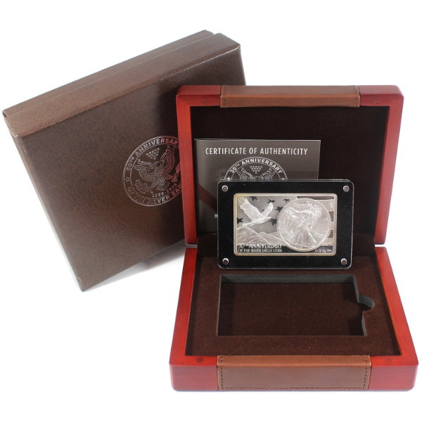 USA 1986-2016 Most Famous Bullion Coin Bar Series 30th Anni of the Silver Eagle Bar & Coin Set