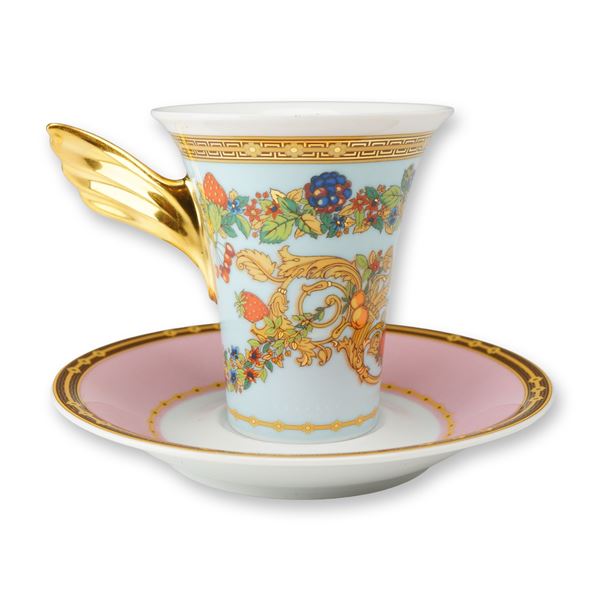2pc Rosenthal Versace Le Jardin Cup and Saucer