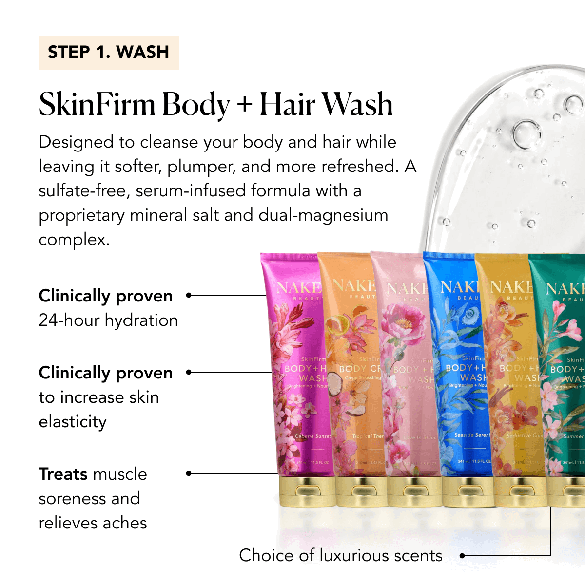 designed to cleanse your body and hair while leaving it softer