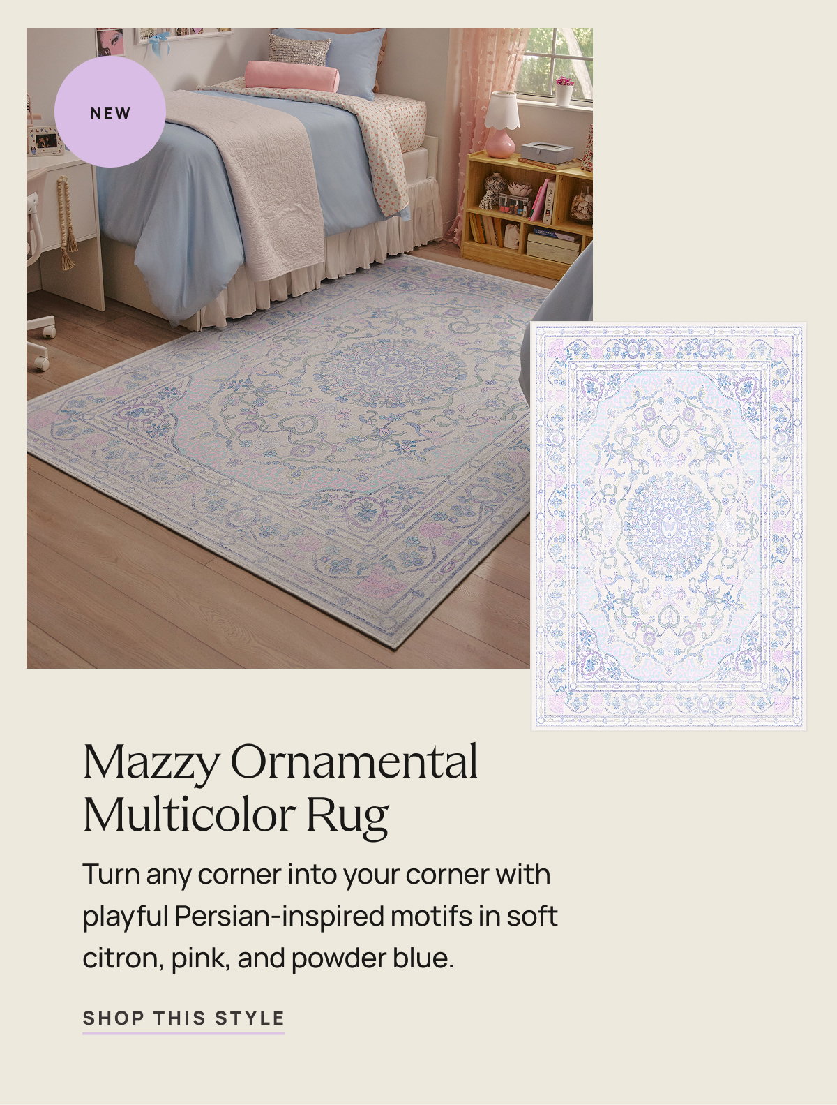 Mazzy Ornamental Multicolor Rug | Shop This Style 