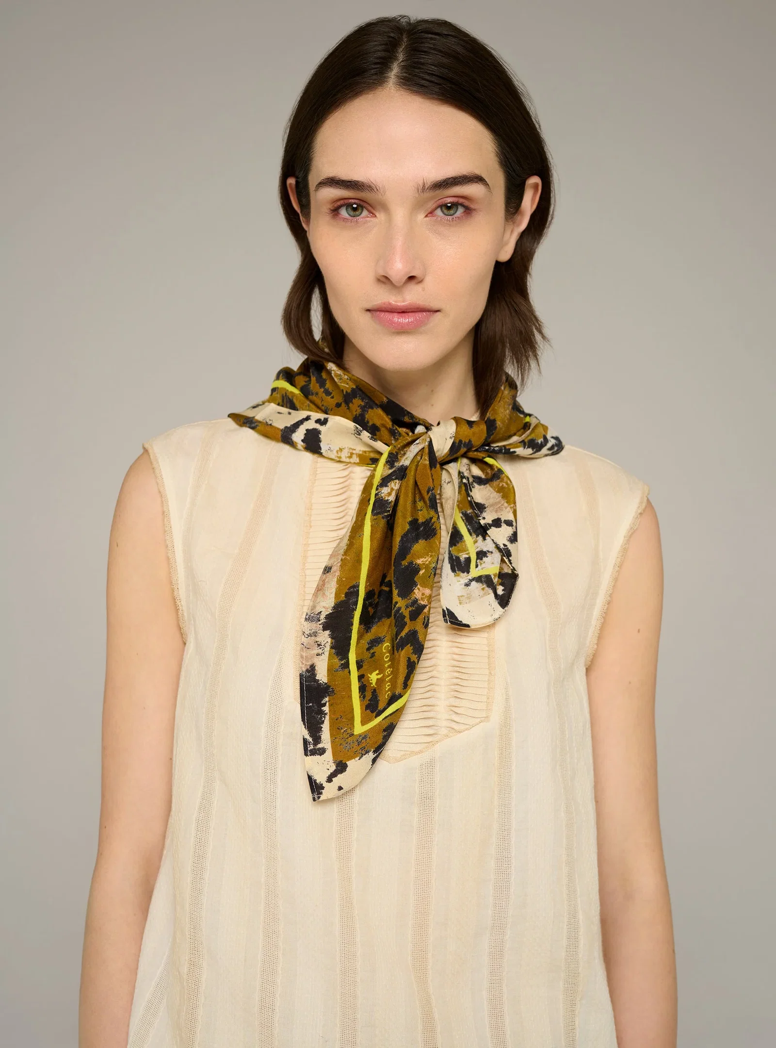 Image of Foulard en soie imprimé