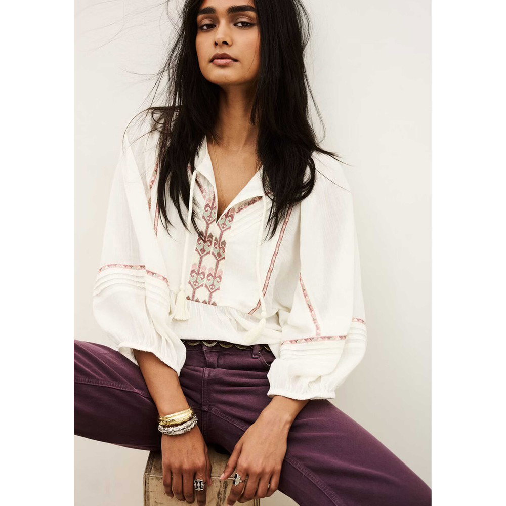 Image of Peome Organic Cotton Blouse - Ecru