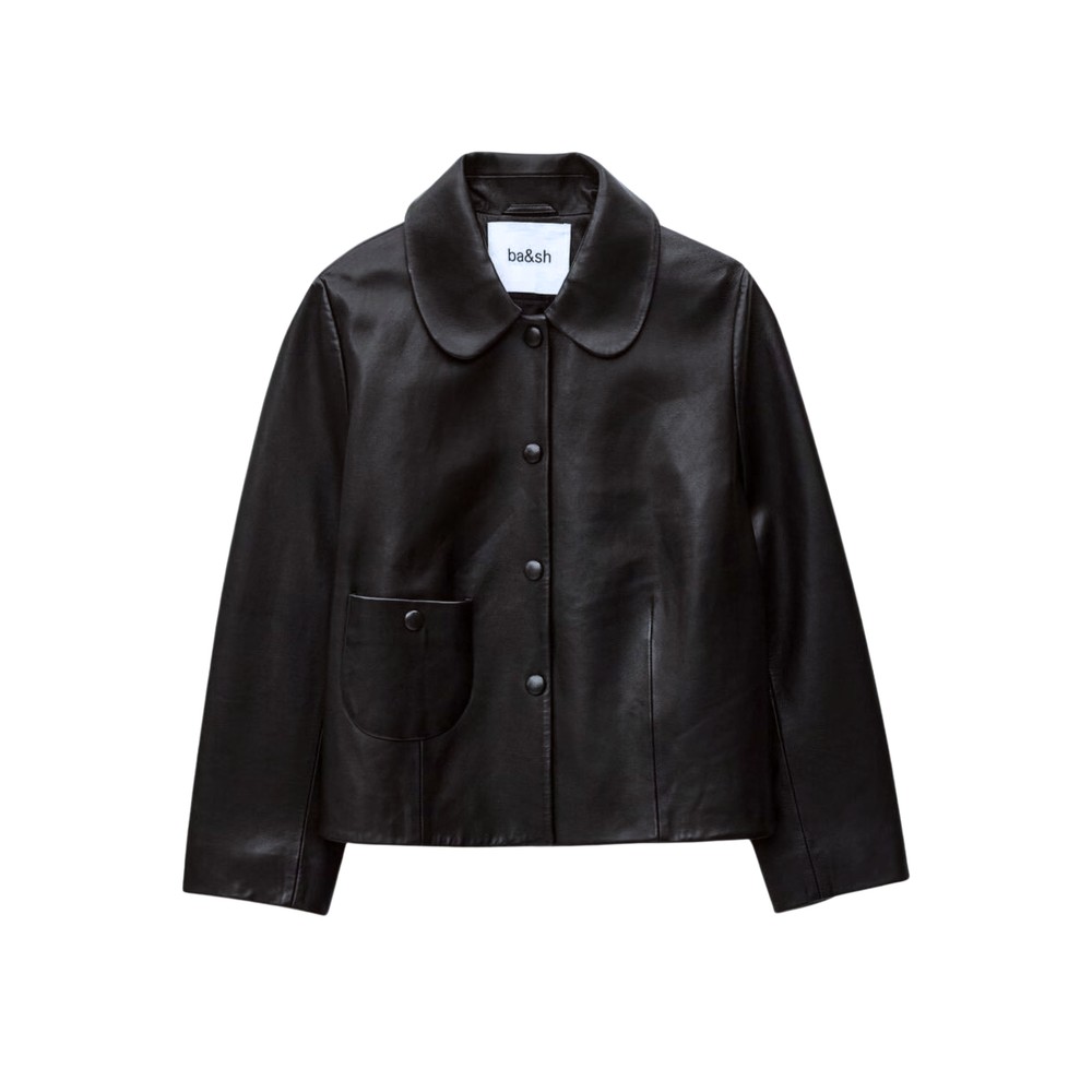 Image of Mylos Leather Jacket - Black