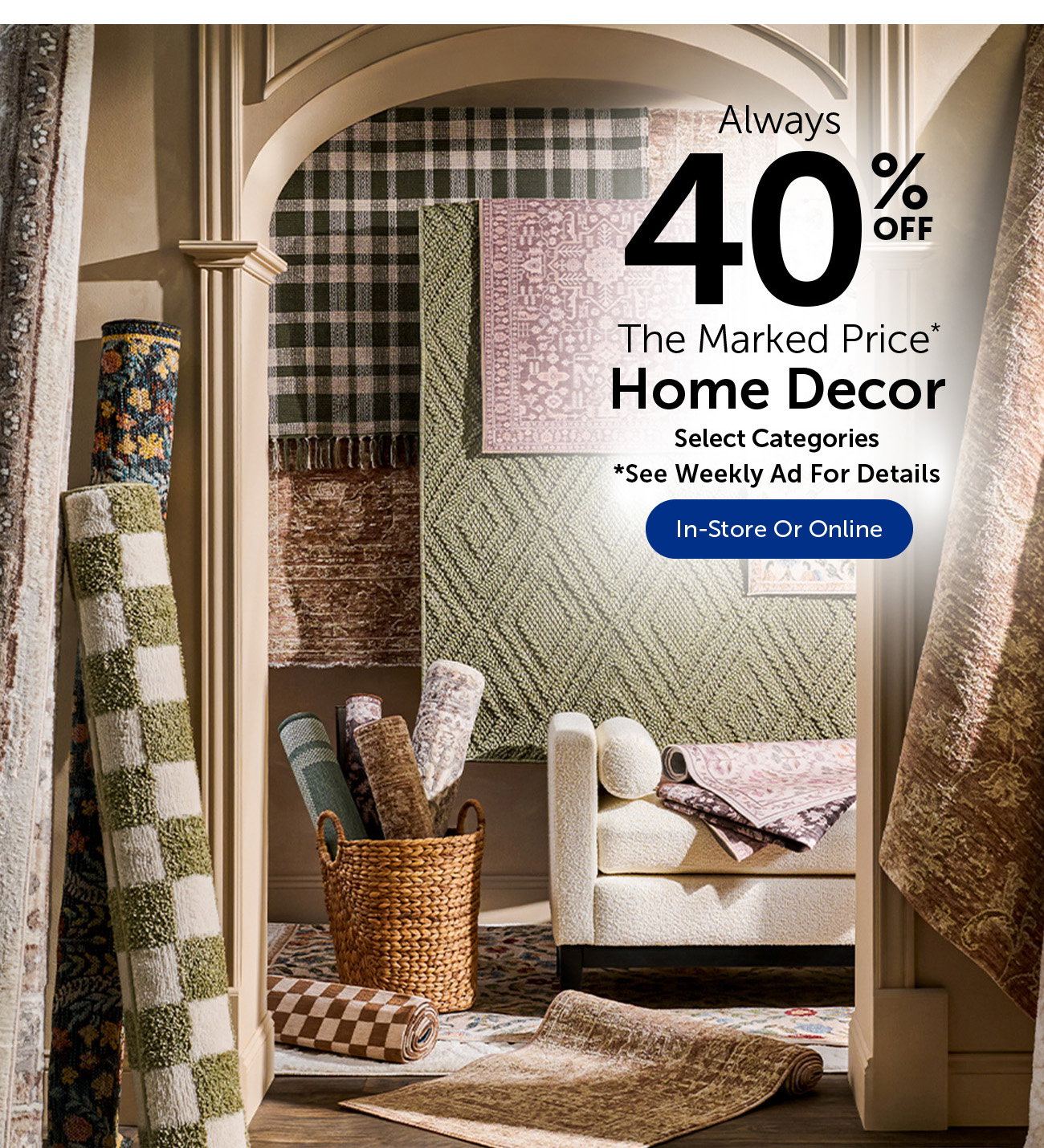 Always 40% Off The Marked Price - Home Decor - Select Categories