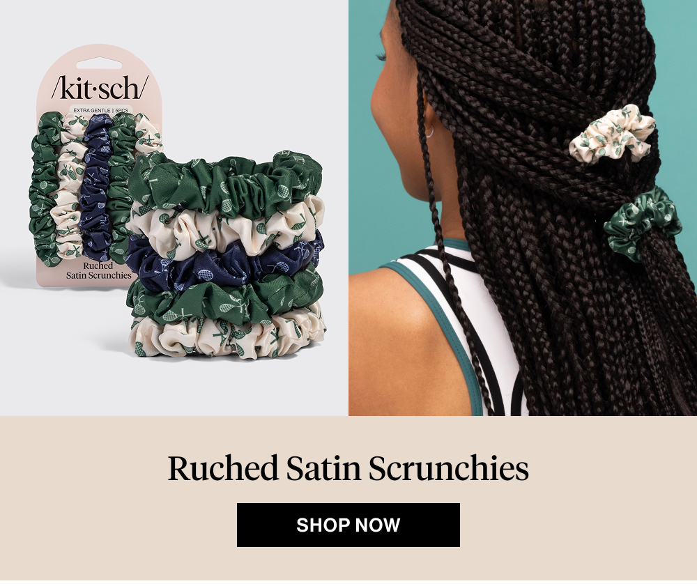 Ruched Satin Scrunchies