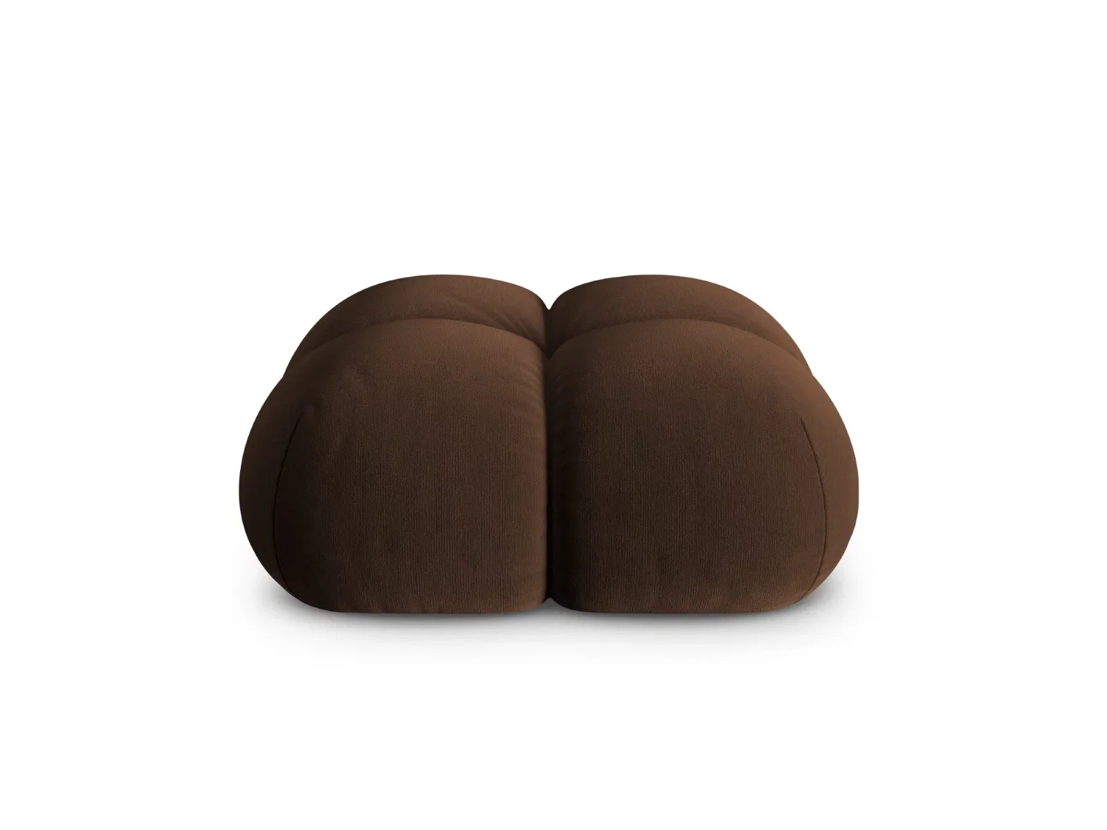 Image of Cosmopolitan Design Poef Loretto flueel chocolade - 90x90x40cm