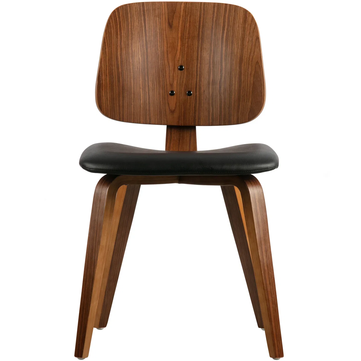 Image of vtwonen eetkamerstoel Classic - Zwart/walnoot - 81x48x50