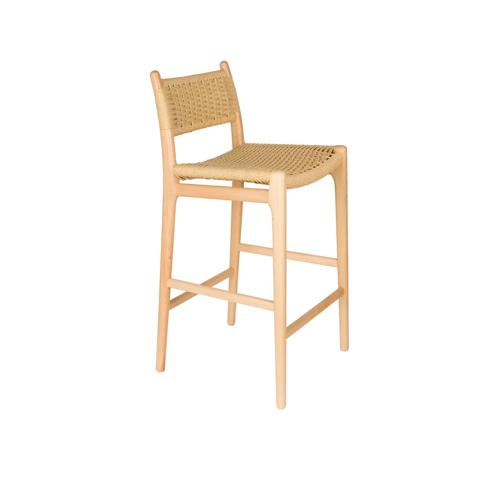 Image of Dutchbone Cecile Barkruk rugleuning 67,5 cm Naturel