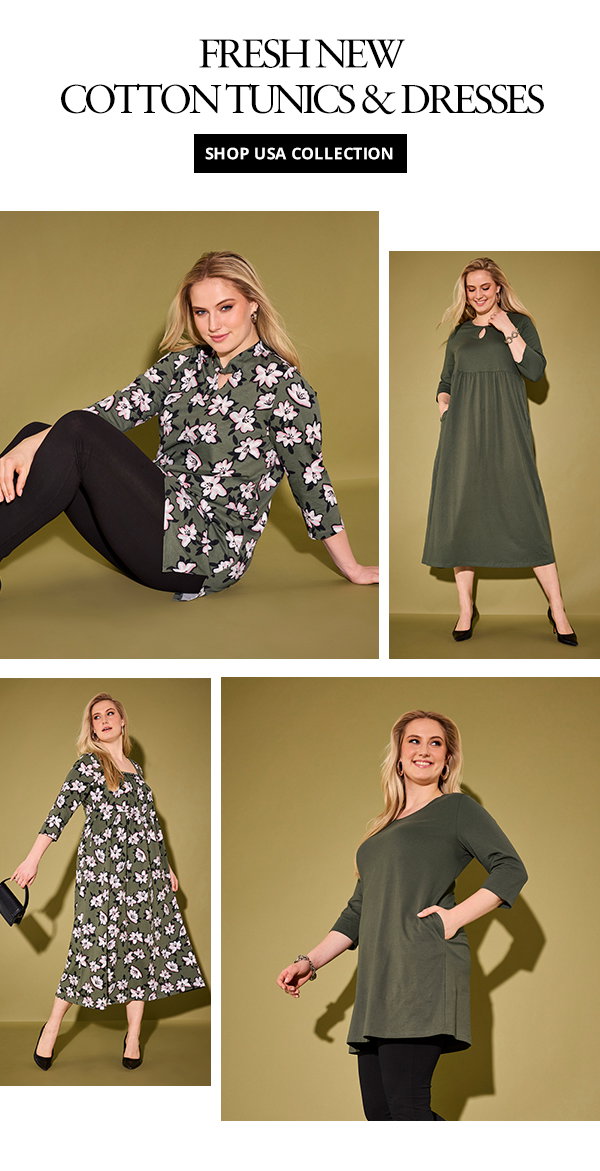 Fresh new cotton tunics & dresses