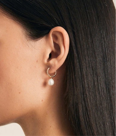 Pendientes Celi Aro Perla colgante 9mm
