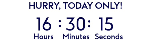 Hurry, today only!