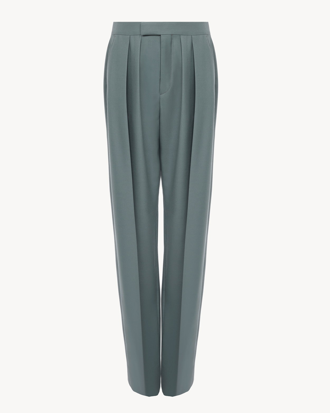 Tailored cigarette pants in wool gabardine