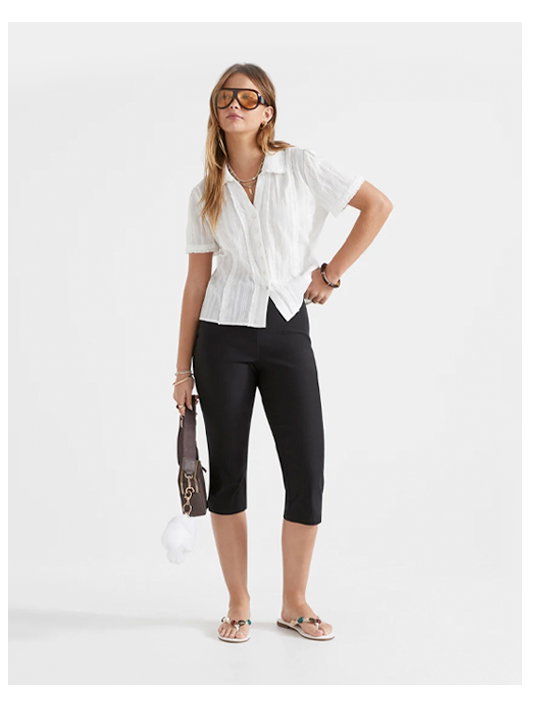 JUNI FRILL BUTTON UP TOP