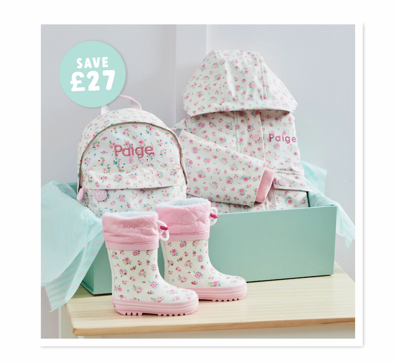 Personalised Ditsy Floral Splash & Explore Gift Set
