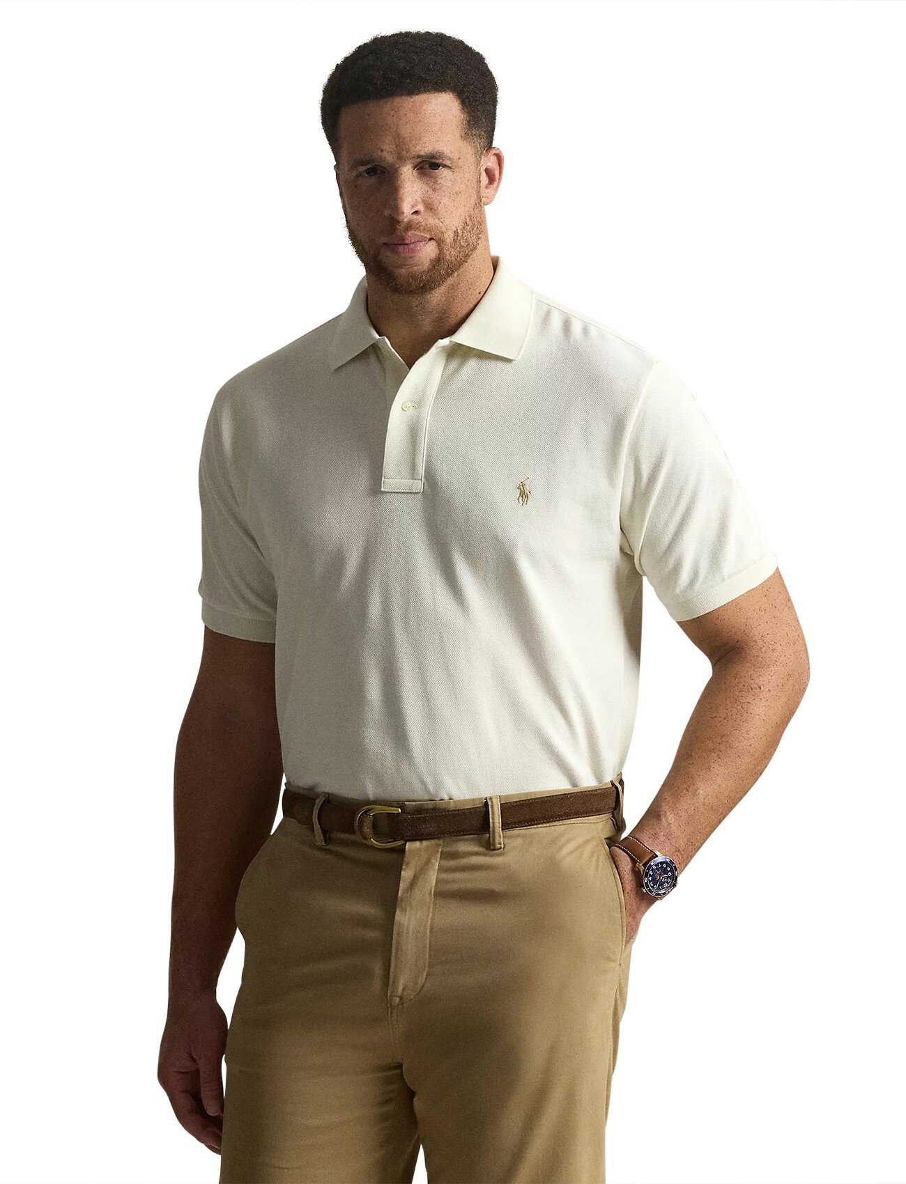Big & Tall poloshirt creme Polo Ralph Lauren