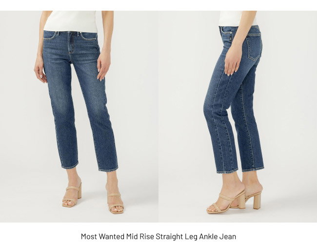 Most Wanted Mid Rise Straight Leg Ankle Jean