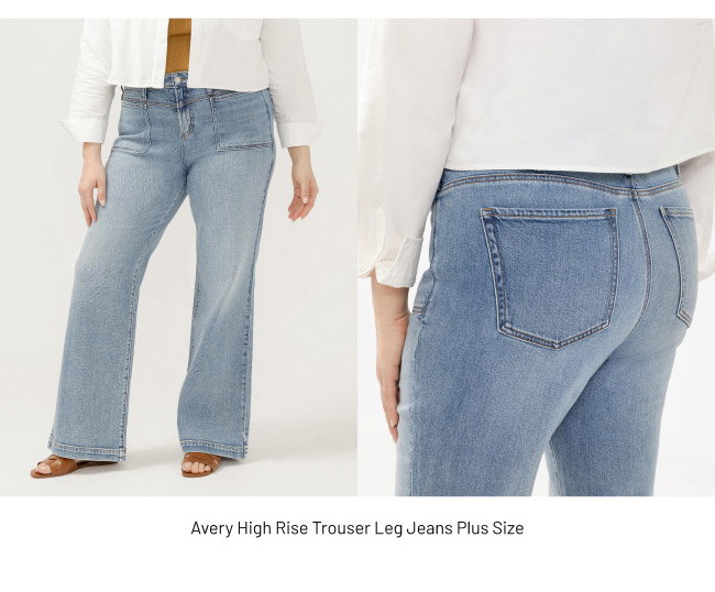 Avery High Rise Trouser Leg Jeans Plus Size