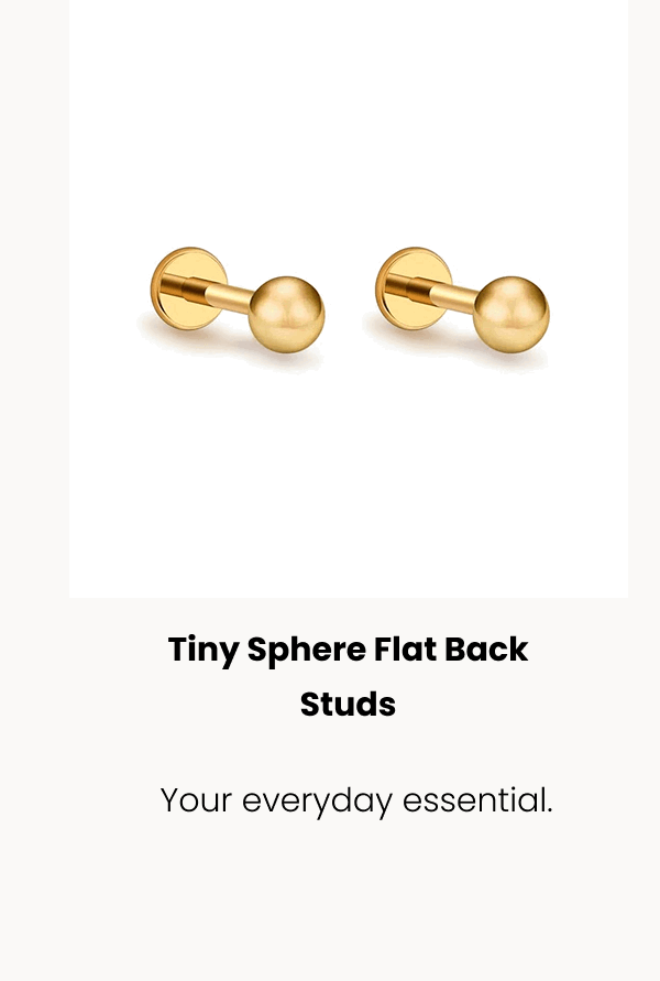 Tiny Sphere Flat Back Studs  Your everyday essential. 