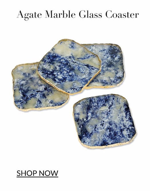 Agate marble glass coasters