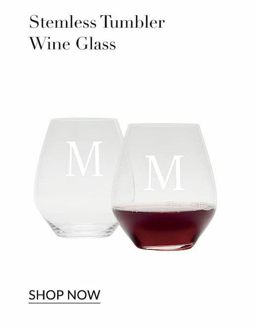 Stemless tumbler wine glass