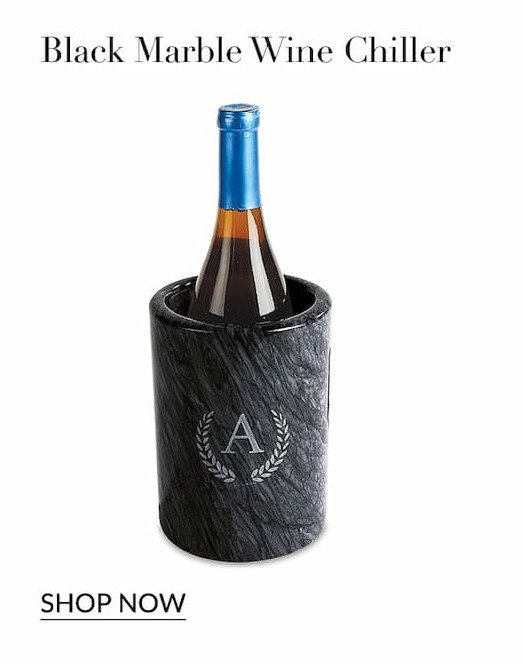 Black marble wine chiller