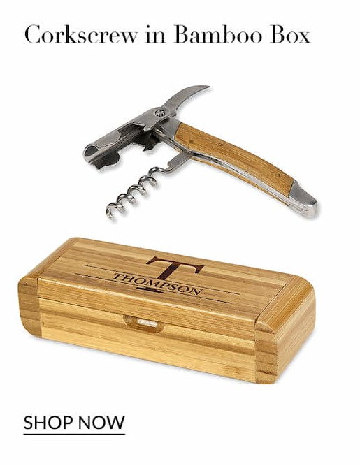 Corkscrew in bamboo box