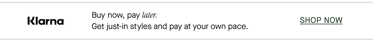 Buy now, pay later with Klarna